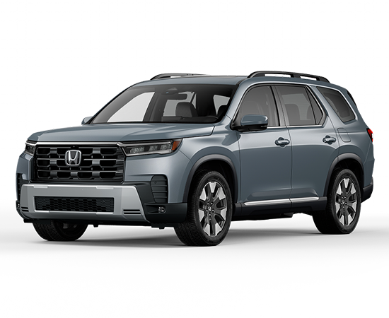 2026 Honda Pilot Elite in Sonic Gray Pearl — front three-quarter view