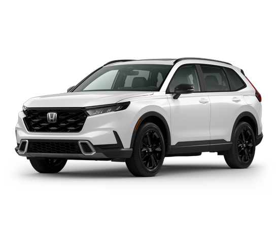 2026 Honda CR-V Hybrid Sport Touring in Platinum White Pearl — front three-quarter view